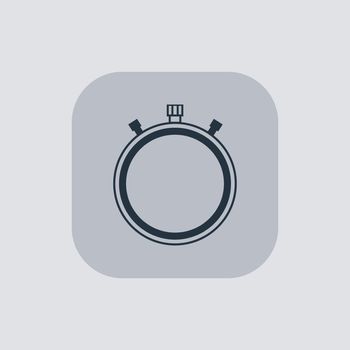 Vector modern stopwatch icon on gray background
