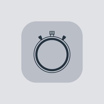 Vector modern stopwatch icon on gray background