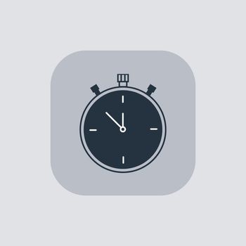 Vector modern stopwatch icon on gray background