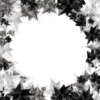 Vector modern geometric shape. 3d polygon background