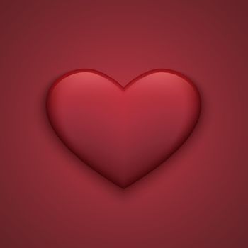 Vector modern red valentines day background. Heart icon for design