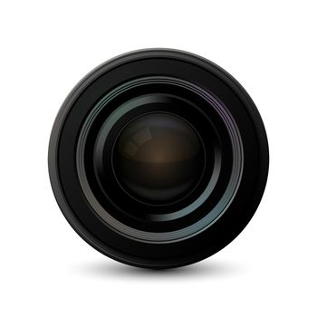 Vector modern camera icon on white background