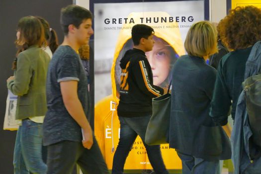 Swedish climate activist Greta Thunberg publish in Italy the book (translated as) "Our home is burning out"