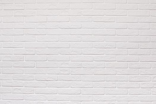 white brick wall texture for pattern background. copy space. High quality photo