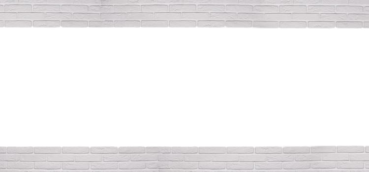 white banner with copy space on a white brick wall background. large big size. High quality photo