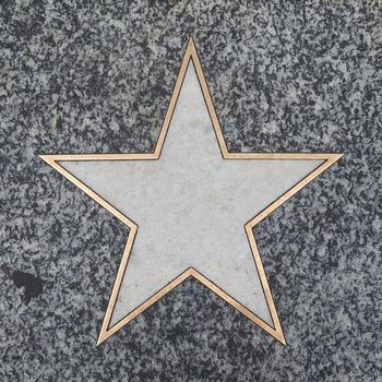 blank walk of fame star with copy space for your own text