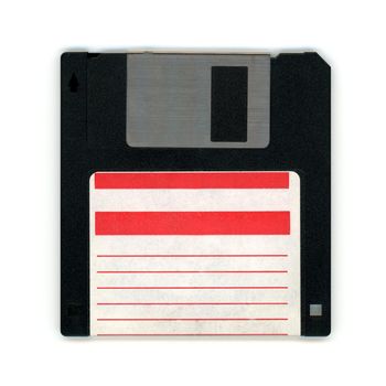 front side of magnetic floppy disk for personal computer data storage