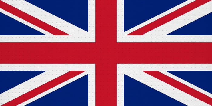 metal national flag of the United Kingdom (UK) aka Union Jack