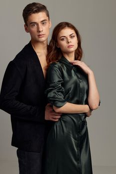 young couple luxury portrait attractive style together. High quality photo