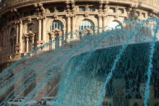 Genoa, Italy - 1 April 2015: Piazza De Ferrari