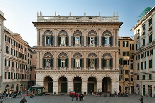 Genoa, Italy - 1 April 2015: San Lorenzo Square