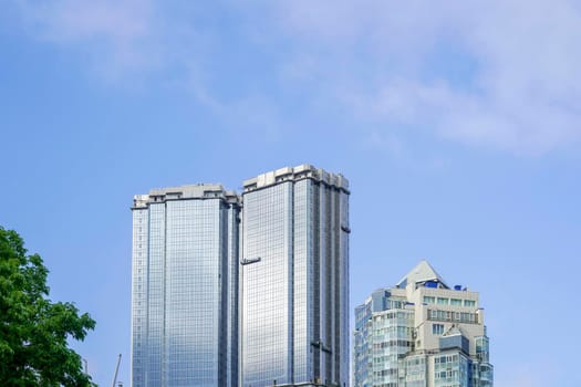 Vladivostok, Russia-July 5, 2020: Urban landscape with views of buildings and architecture.