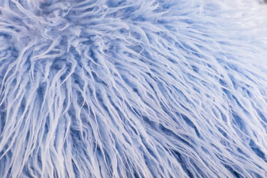 Blue artificial fur for texture or background