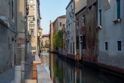 discovery of the city of Venice and its small canals and romantic alleys, Italy