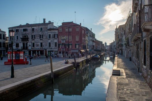 discovery of the city of Venice and its small canals and romantic alleys, Italy