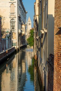 discovery of the city of Venice and its small canals and romantic alleys, Italy