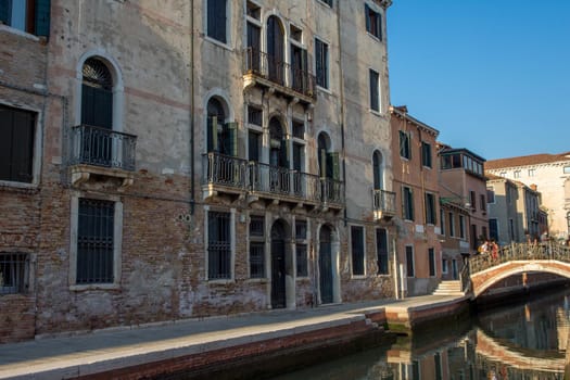 discovery of the city of Venice and its small canals and romantic alleys, Italy