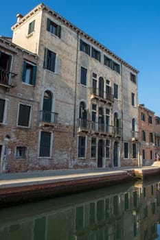 discovery of the city of Venice and its small canals and romantic alleys, Italy
