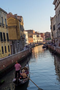 discovery of the city of Venice and its small canals and romantic alleys, Italy
