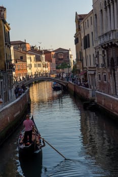 discovery of the city of Venice and its small canals and romantic alleys, Italy