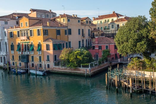 discovery of the city of Venice and its small canals and romantic alleys, Italy