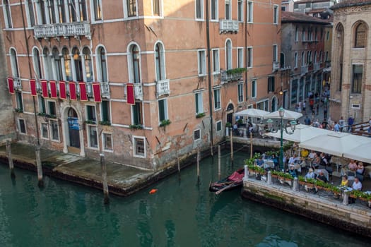 discovery of the city of Venice and its small canals and romantic alleys, Italy