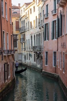 discovery of the city of Venice and its small canals and romantic alleys, Italy