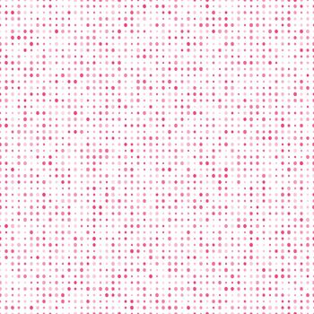 Abstract fashion polka dots background. White seamless pattern with pink gradient circles. Template design for invitation, poster, card, flyer, banner, textile, fabric