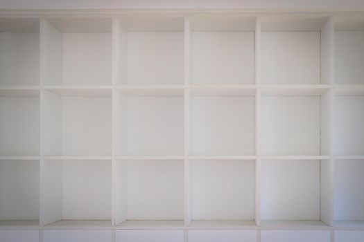 white empty store shelf shelves bookcase bookshelf cabinet in shop