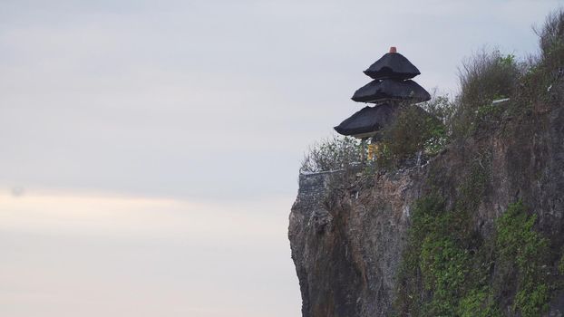 Aerial view of Hindu temple Pura Luhur Uluwatu,Indonesia. Balinese Hindu Temple, old hindu architecture, Bali Architecture, Ancient design. Travel concept.