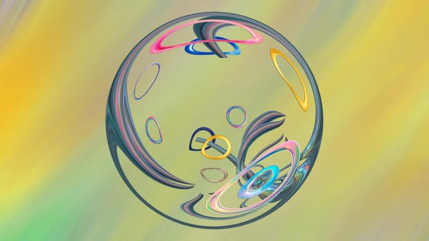 Abstract background with futuristic ornaments. 3d image