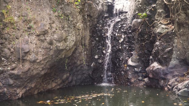 Waterfall in green rainforest. waterfall in the mountain jungle. Bali,Indonesia. Travel concept.