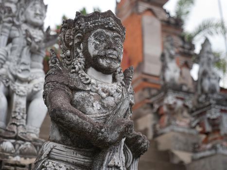 Hindu temple with statues of the gods on Bali island, Indonesia. Balinese Hindu Temple, old hindu architecture, Bali Architecture, Ancient design