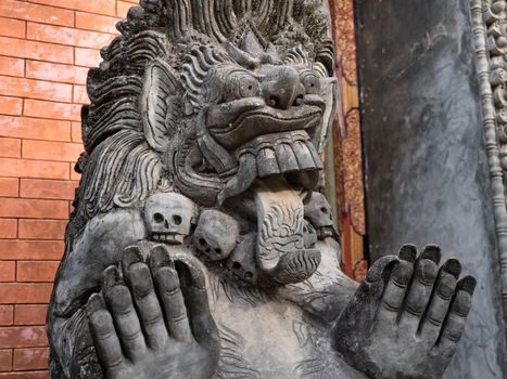 Hindu temple with statues of the gods on Bali island, Indonesia. Balinese Hindu Temple, old hindu architecture, Bali Architecture, Ancient design
