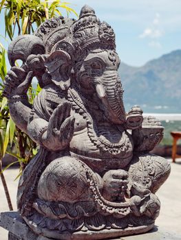 Hindu temple with statues of the gods on Bali island, Indonesia. Balinese Hindu Temple, old hindu architecture, Bali Architecture, Ancient design