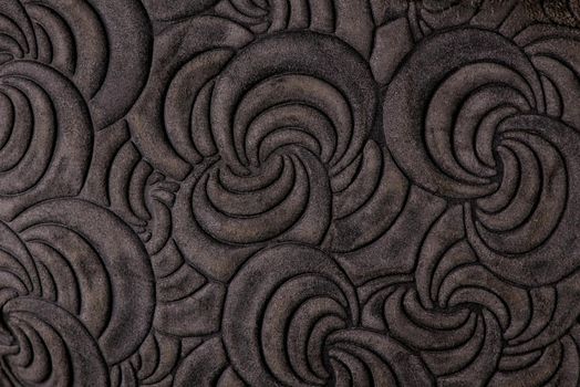 The Leather floral pattern background close up