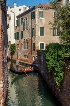 discovery of the city of Venice and its small canals and romantic alleys, Italy