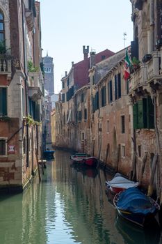 discovery of the city of Venice and its small canals and romantic alleys, Italy
