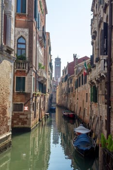 discovery of the city of Venice and its small canals and romantic alleys, Italy