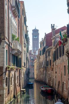 discovery of the city of Venice and its small canals and romantic alleys, Italy