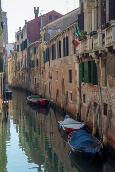 discovery of the city of Venice and its small canals and romantic alleys, Italy