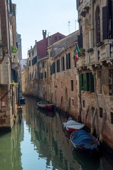 discovery of the city of Venice and its small canals and romantic alleys, Italy
