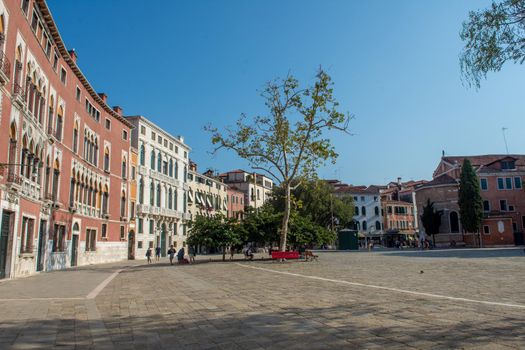 discovery of the city of Venice and its small canals and romantic alleys, Italy