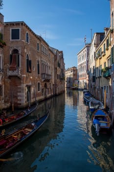 discovery of the city of Venice and its small canals and romantic alleys, Italy