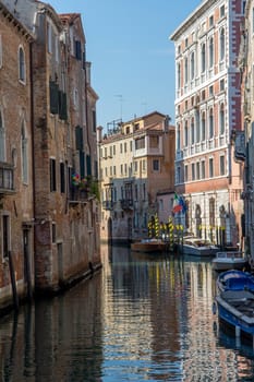 discovery of the city of Venice and its small canals and romantic alleys, Italy