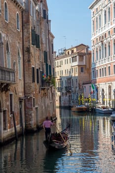 discovery of the city of Venice and its small canals and romantic alleys, Italy