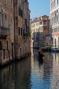 discovery of the city of Venice and its small canals and romantic alleys, Italy