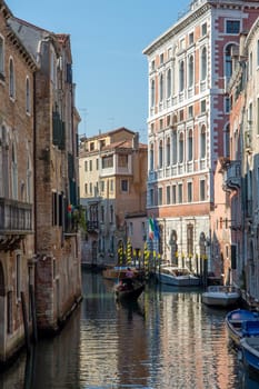 discovery of the city of Venice and its small canals and romantic alleys, Italy