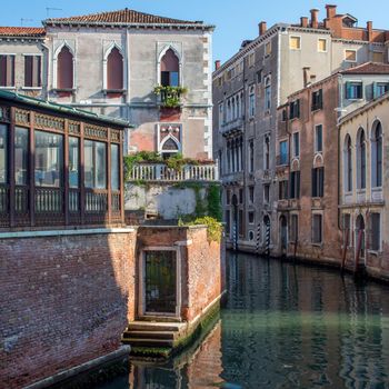 discovery of the city of Venice and its small canals and romantic alleys, Italy