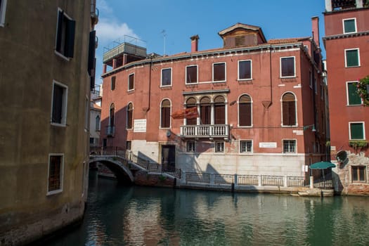 discovery of the city of Venice and its small canals and romantic alleys, Italy